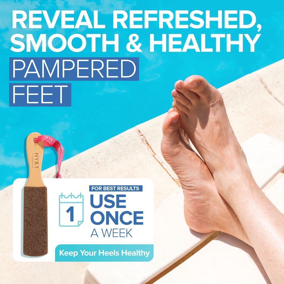 image 1 of NYK1 Smoothie Waterproof Foot File (for Wet & Dry Use) High-Performance Feet Exfoliator