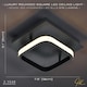image 5 of Matt Black 3000K Square LED Ceiling Strip Light Fitting | Black