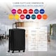 image 3 of Flight Knight Premium Lightweight Suitcase - Built-in Side Lock - 8 Spinner Wheels - ABS Hard Shell Carry On Or Check in Luggage - 100 Airlines Approved Black | Black | Large