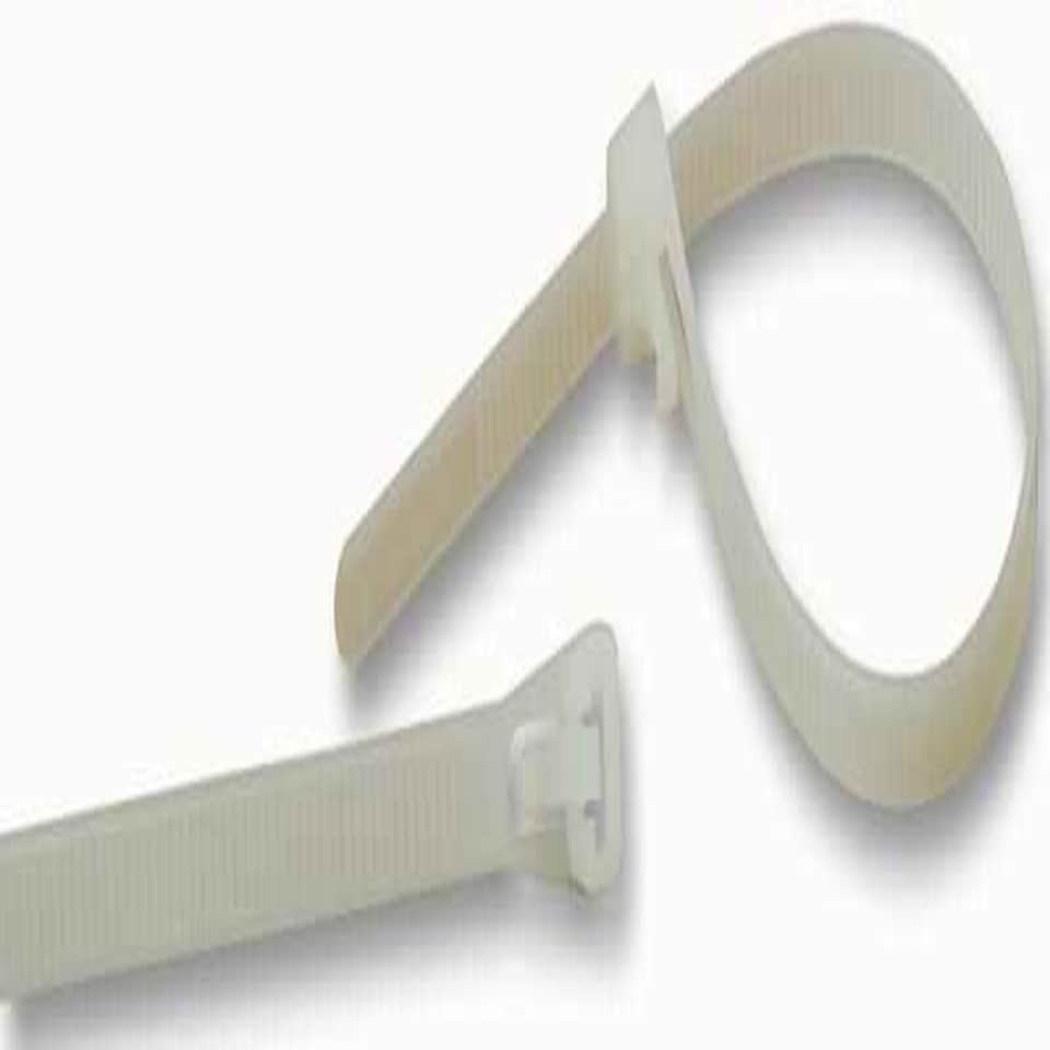 PRO POWER - Reusable Cable Ties 200mm x 8.00mm Natural 100 Pack