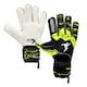 image 3 of Precision Childrens/Kids Fusion X Flat Cut Finger Protect Goalkeeper Gloves - White/Black/Neon Green - 7