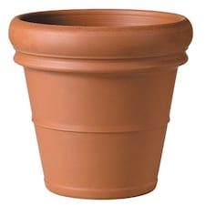 Primrose Terracotta Verona Rolled Rim Planter 40cm Brown