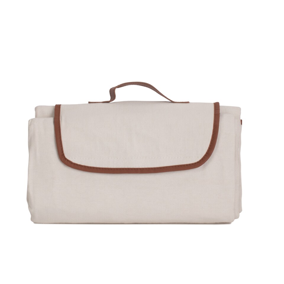 image 1 of Large Classic Retangular Picnic Blanket 145 x 130cm | Orange | Orange