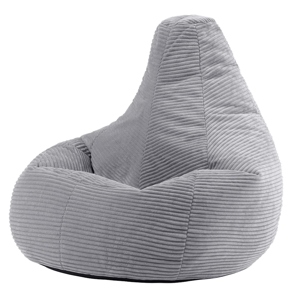 image 1 of Dalton Medium Beanbag Corduroy Light Grey | Grey | Grey | 1