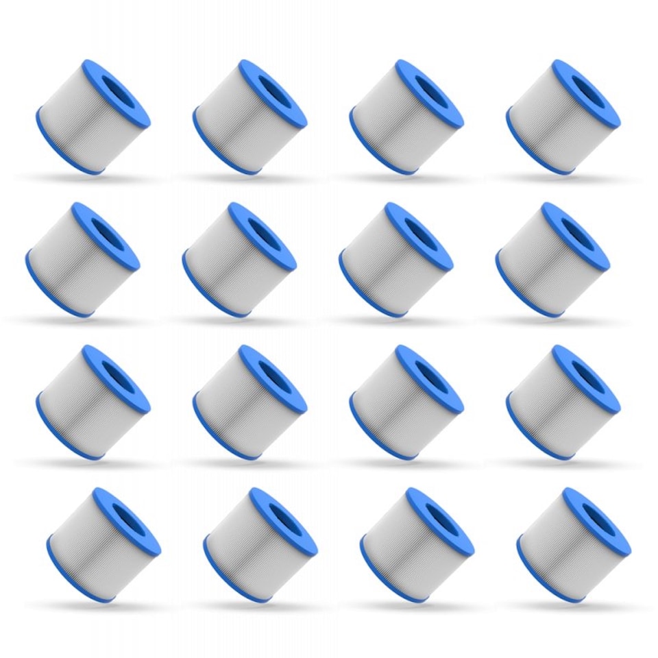 image 1 of Wave Replacement Hot Tub Filter Cartridges, Screw-On/Threaded, Pack of 16