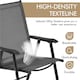 image 6 of Yaheetech Set of 2 Outdoor Texteline Folding Dining Chairs-Black | Black | Black | One Size