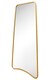 image 5 of The Coartans - New Gold Metal Isoscelles Trapezoid Shape Framed Wall Mirror with arched bottom. 79" X 38" (200CM X 95CM). | Gold