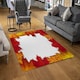 image 2 of Autumn Border (Rug) Red | Small: 60x110cm