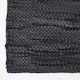 image 3 of Homescapes Denver Leather Woven Rug Black - 120 x 180 cm Black | 120 x 180 cm