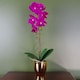 image 1 of 46cm Artificial Orchid Dark Pink / Gold