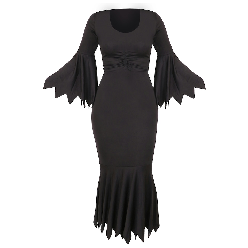 image 1 of Black Gothic Dress Costume Black | S