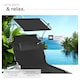 image 4 of Sun Lounger - foldable, adjustable sunroof, 4-step backrest, head cushion | Black | black | 1