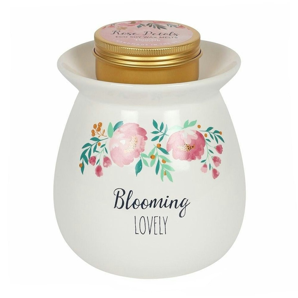 image 1 of Something Different Blooming Lovely Blossom and Bee Wax Melt Burner Set - White - One Size