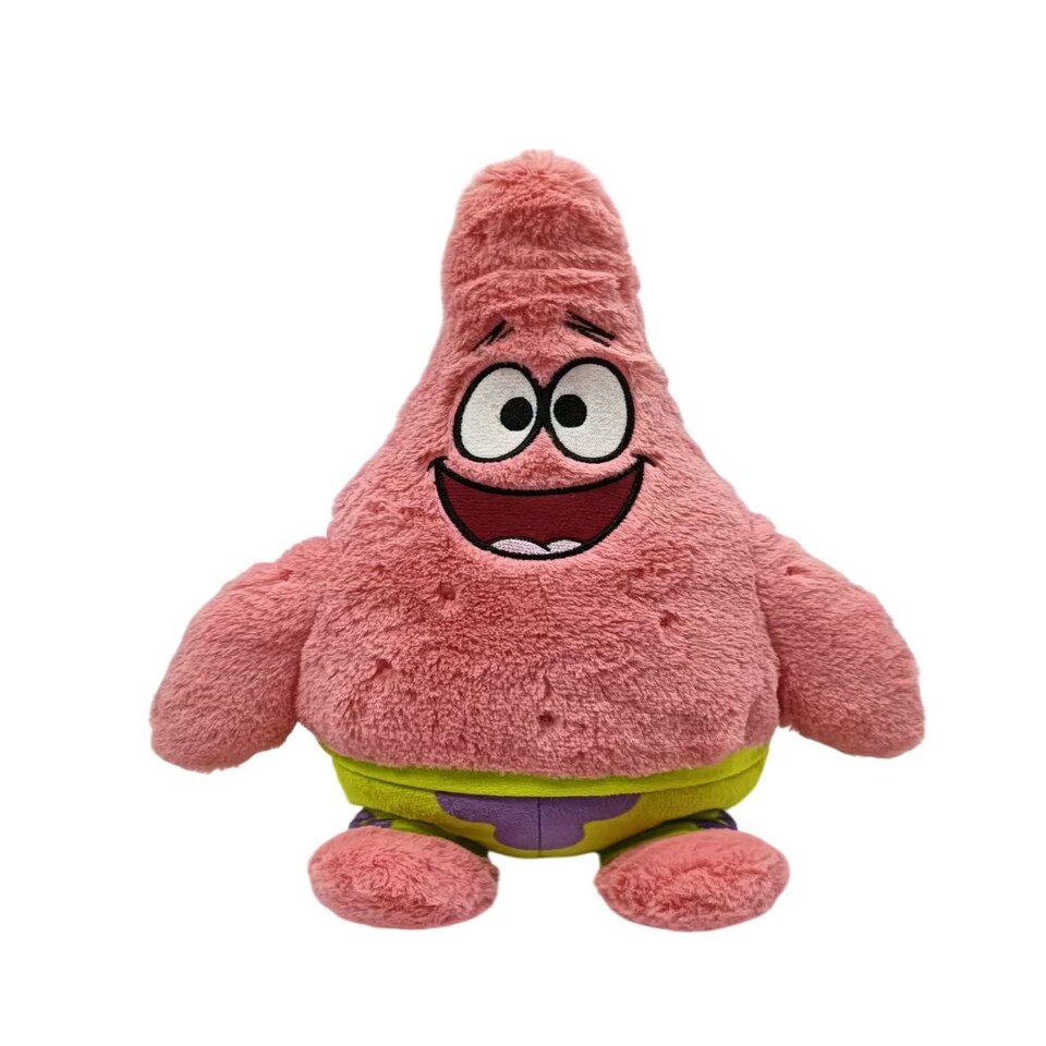 image 1 of Warmies Plush Patrick Star from Nickelodeon’s Spongebob Squarepants. Microwavable Toy, Weighted Heatable Plushie for Adults and Kids, Stuffed Cuddly Toy, Gently Scented with French Lavender