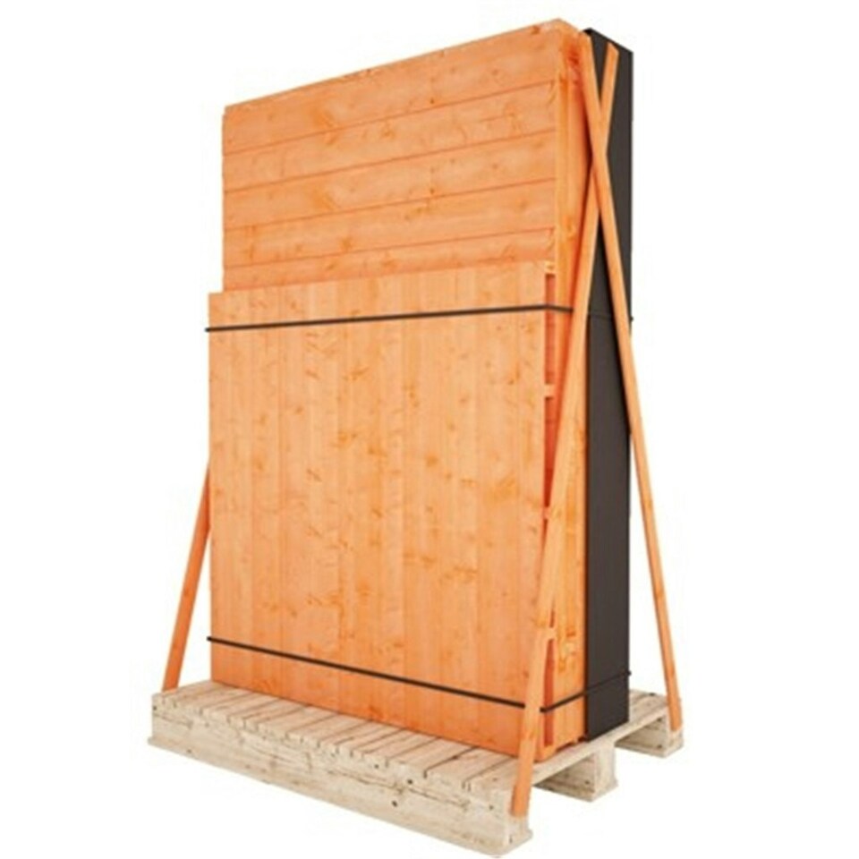 image 1 of 8 x 6 (2.38m x 1.75m) Windowless Wooden Tongue and Groove APEX Shed + Double Doors (12mm T&G Floor and Roof) (8ft x 6ft) (8x6)