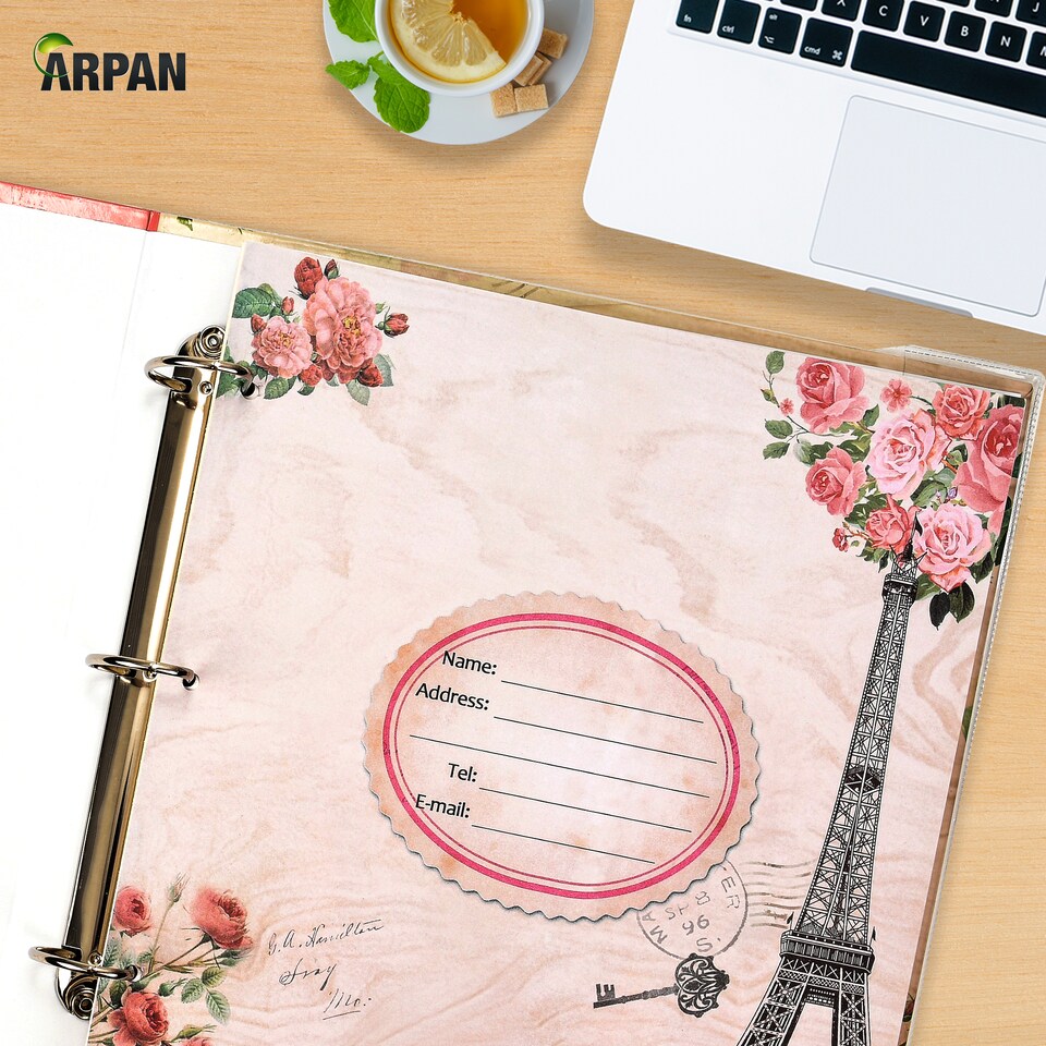 image 1 of ARPAN Extra-Large 3-Ring Binder Self Adhesive Photo Album – 20 Sheets / 40 Sides – Sticky Page Scrapbook Memory Album for Photos, Keepsakes & Special Occasions