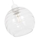 image 3 of Modern Designer Clear Circular Ribbed Glass Non Electric Pendant Lamp Shade | Clear