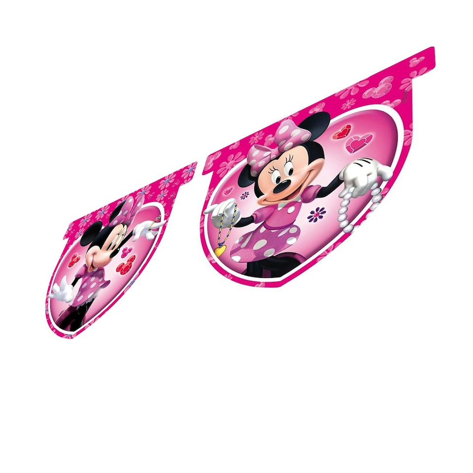 image 1 of Disney Plastic Minnie Mouse Flag Banner - Pink/Black/White - One Size