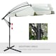 image 4 of Outsunny 2.7m Garden Cantilever Banana Parasol Sun Shade w/ Crank, Cream White