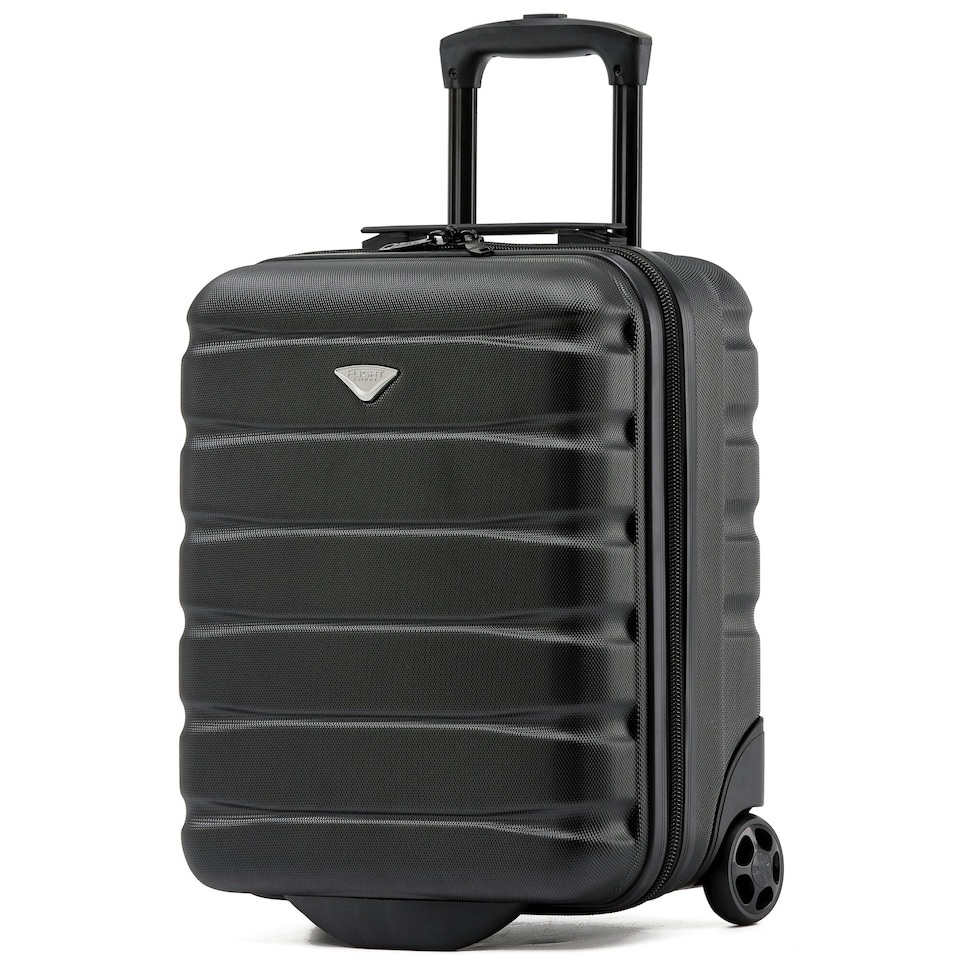 image 1 of Flight Knight 55x40x20 Ryanair Priority Cabin Suitcase, Also for EasyJet, Jet2, Lightweight,ABS Hard Shell, Durable 4-Wheel Cabin Case Pink | Rose | Cabin Bag