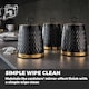 image 2 of Tower Empire Black Bread Bin Canisters Kitchen Storage Set