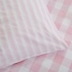 image 4 of Check and Stripe Cotton Reversible Duvet Cover Set | Pink