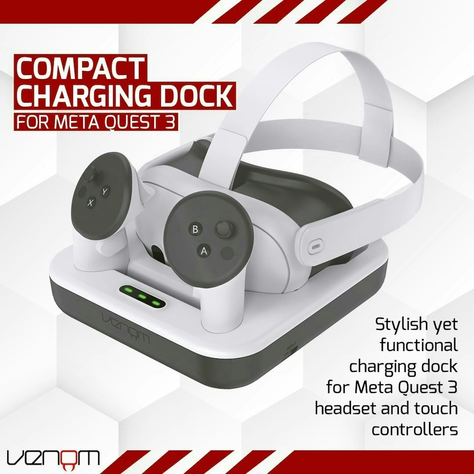 image 1 of Venom Charging Dock and Rechargeable Battery Packs for Meta Quest 3