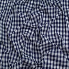Minerva Core Range Navy 1/4 inch Check Gingham Fabric for Dressmaking, 112.5cm / 44" Wide - per metre