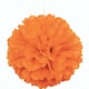 image 1 of Orange Honeycomb Hanging Decoration Puff Ball 40cm