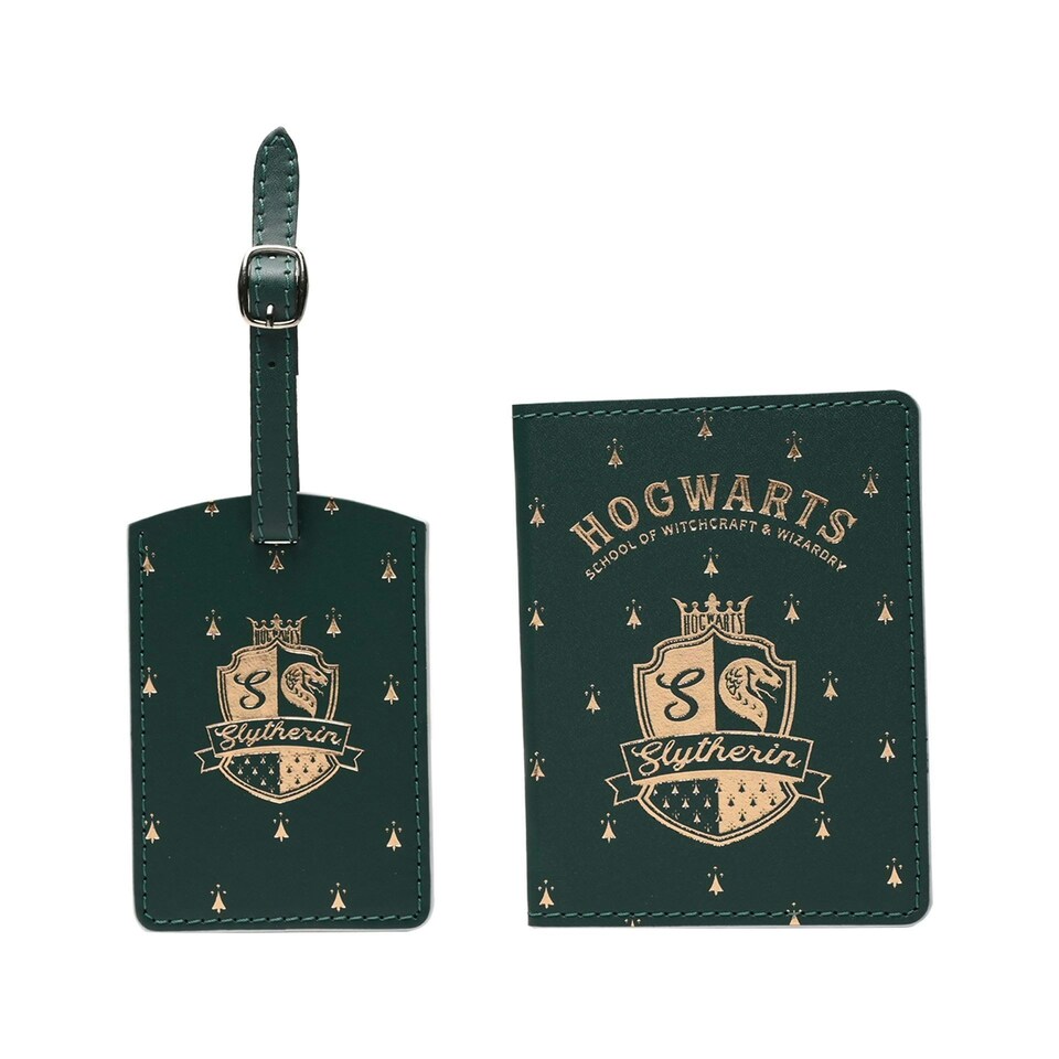 image 1 of Warner Bros Harry Potter Alumni Passport Holder & Luggage Tag - Slytherin