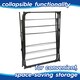 image 4 of Harbour Housewares Foldable Clothes Airer - 3 Tier - Black