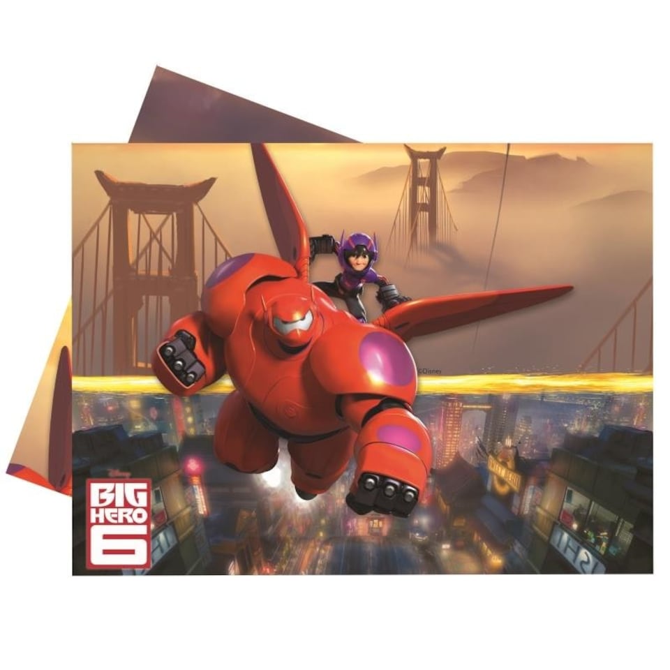 Big Hero 6 Plastic Party Table Cover - Multicoloured - One Size
