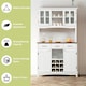 image 3 of COSTWAY Kitchen Storage Cabinet Buffet Cupboard Sideboard White