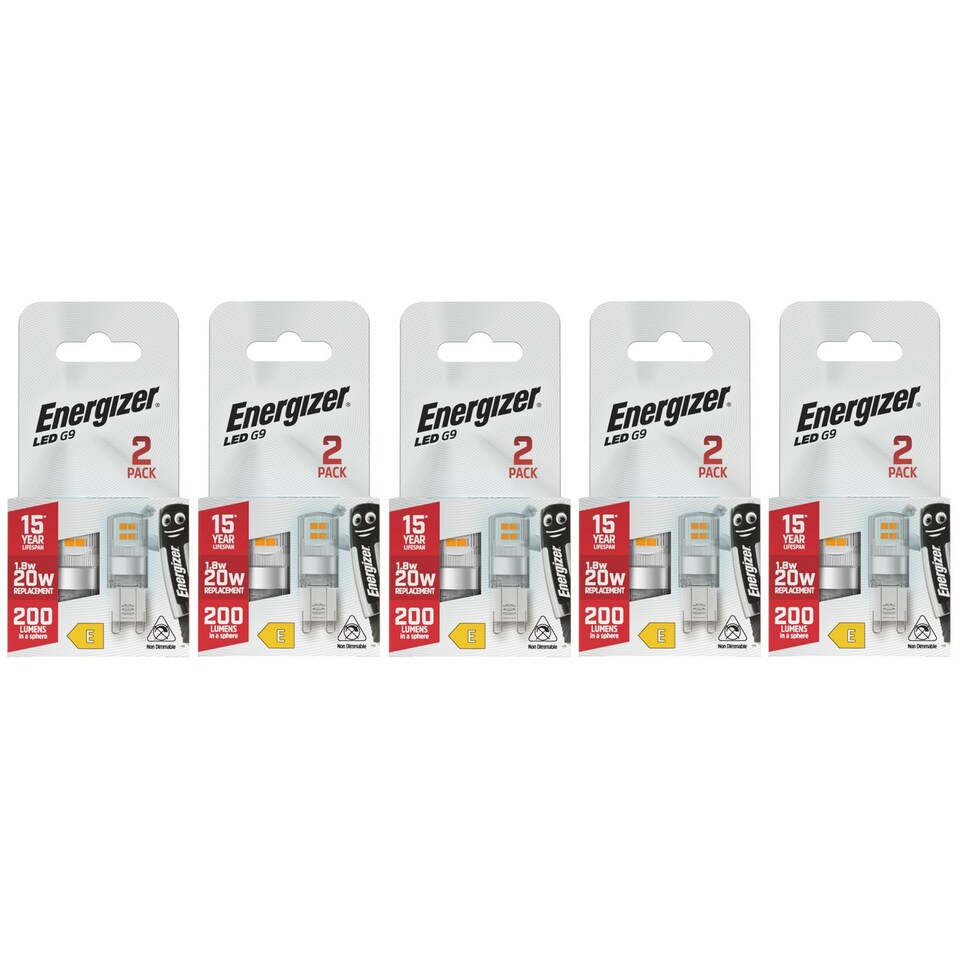 image 1 of Energizer LED G9 200lm 1.8W 6500K (Daylight) Light Bulb - Pack of 10