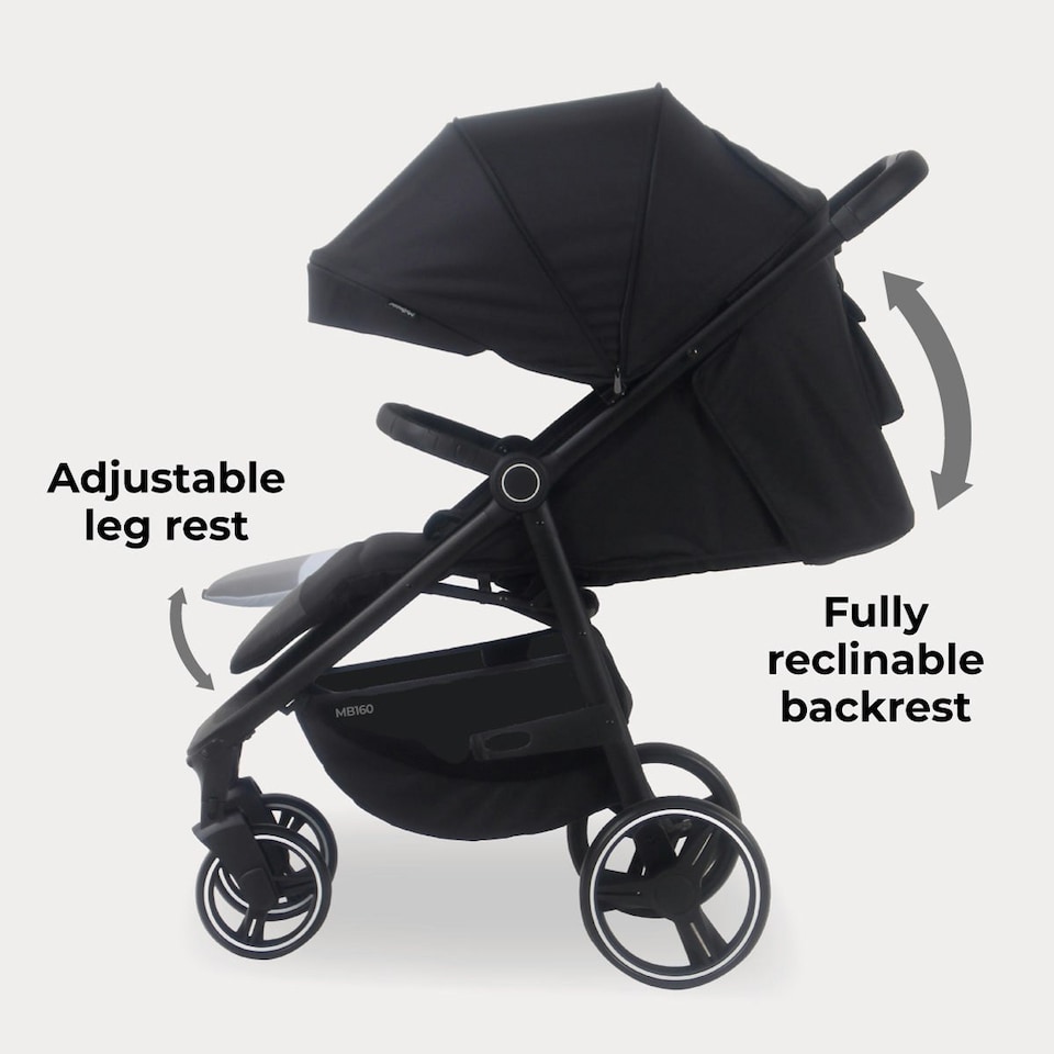 image 1 of MB160 Plus Pushchair - Black Leopard