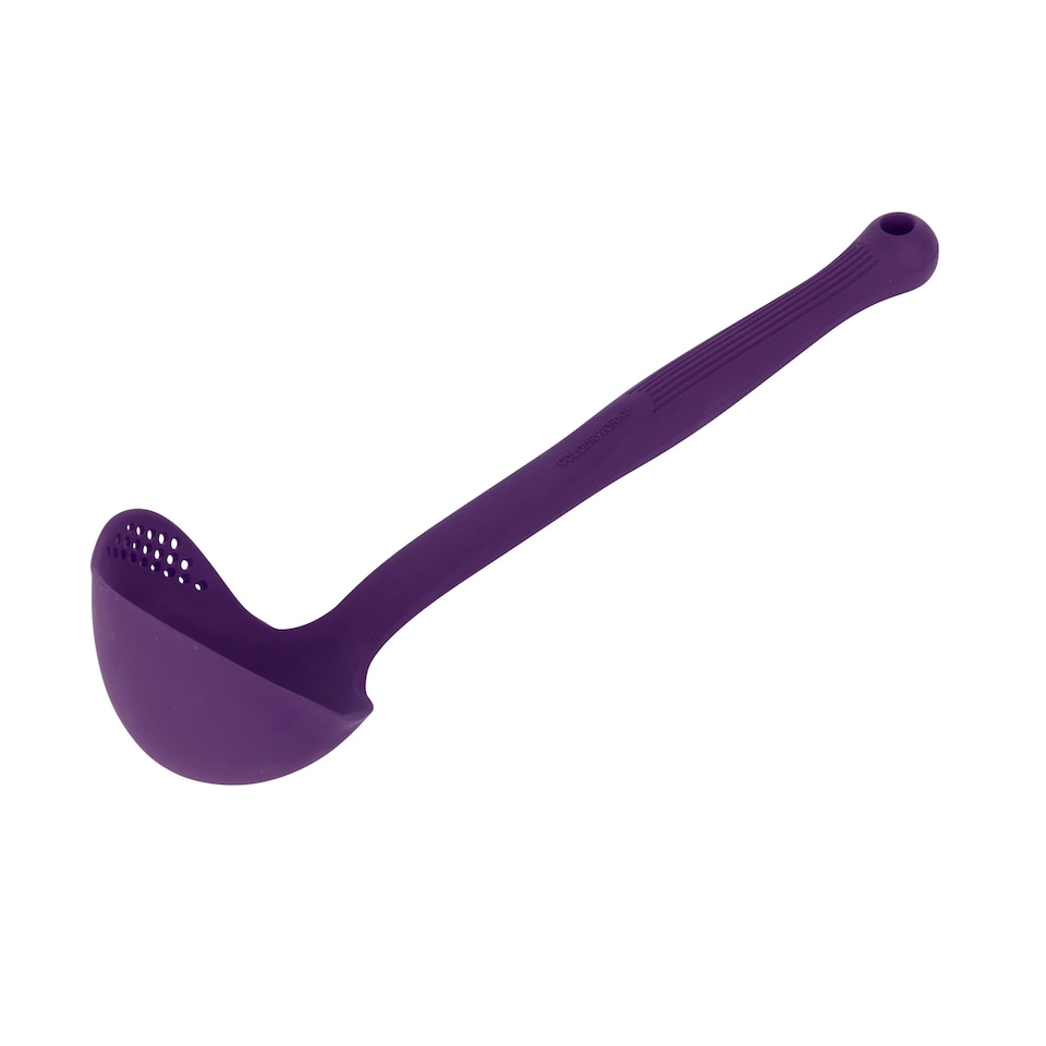 image 1 of Colourworks Silicone Kitchen Ladle with Spout Purple