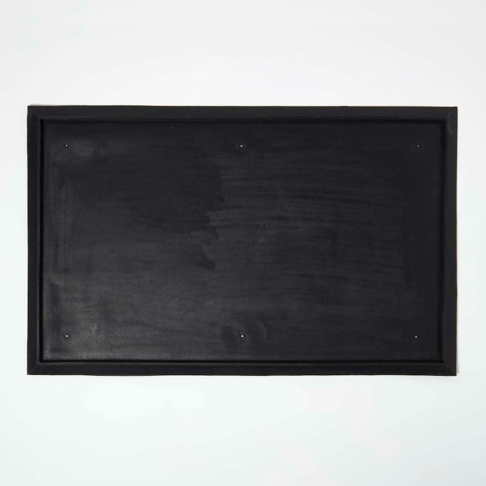 image 1 of Homescapes Black Rubber Surround for Doormats - 50 x 81 cm