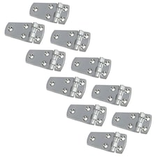 Polished Door Hinge 10 Pack Stainless Steel 76mm x 38mm 316 Marine Cabin Hatch Silver
