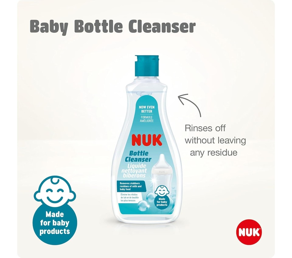 image 1 of NUK Baby Bottle Cleanser 500Ml Fragrance Free Hypoallergenic Feeding Accessories