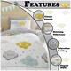 image 3 of VELVETIO Happy Clouds Duvet Cover Set Easy Care Kids Bedding Coverlet Multi | Single