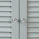 image 6 of VonHaus Shrewsbury Grey Bathroom Storage Cabinet with Wood Effect Top