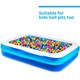 image 3 of Rectangular Inflatable Swimming Pool Family Paddling Pool for Garden Fun small