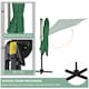 image 5 of Outsunny Square Cantilever Roma Parasol, 360-Degree Rotation, Green