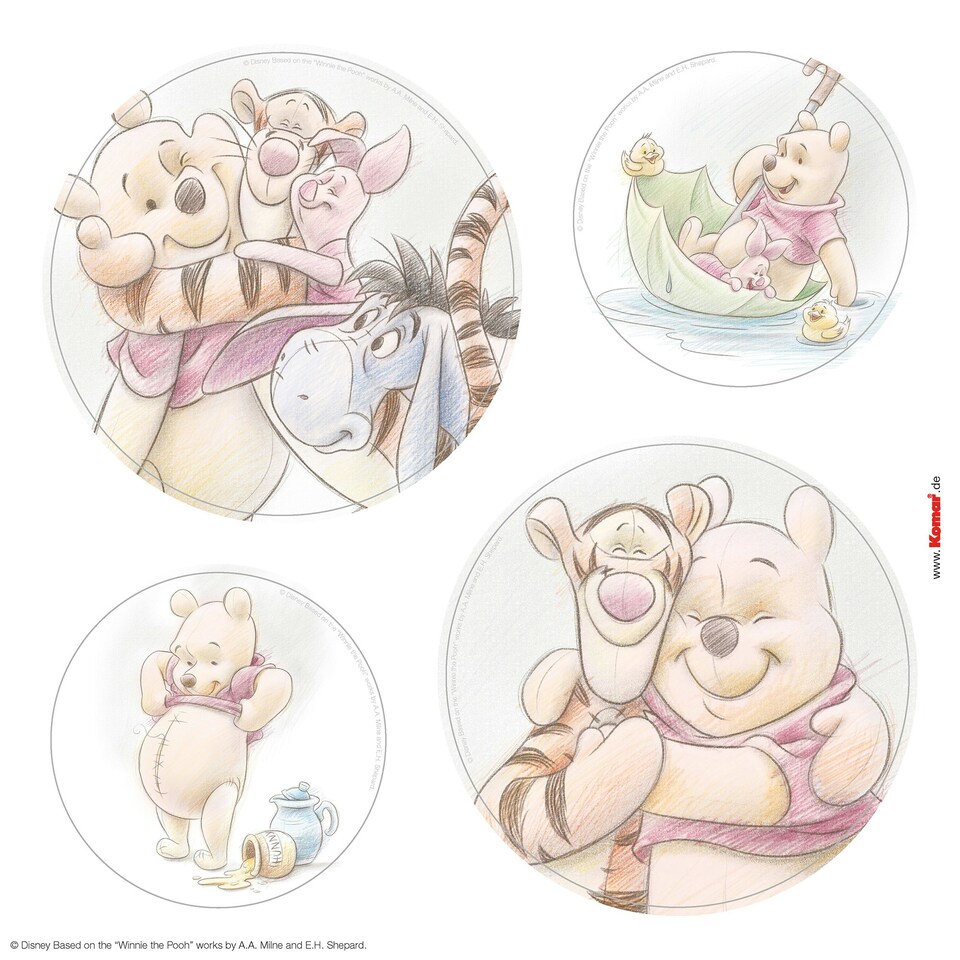 image 1 of Disney Winnie the Pooh Woodland Self-Adhesive Wall Stickers
