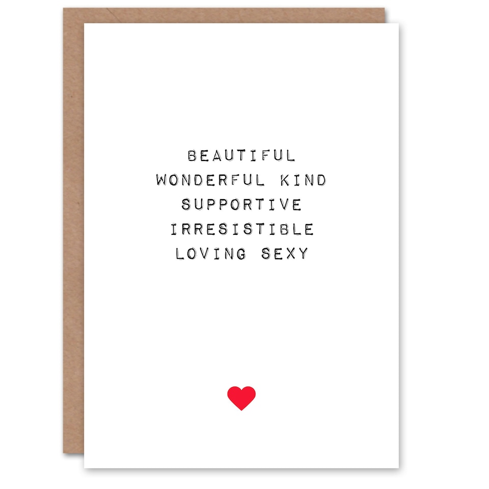 image 1 of Lovely Words Wonderful Irresistible Anniversary Valentines Day Card