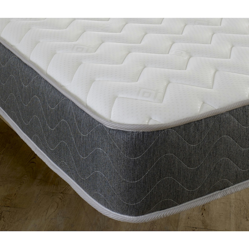 image 1 of WaveFlex Hybrid Mattress - 18cm Deep Breathable Cooltouch+ Sleep Surface | Grey | Single