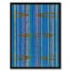 image 1 of Blue Abstract Geometric Pattern Retro Japan Framed Wall Art Print Korin 12x16"