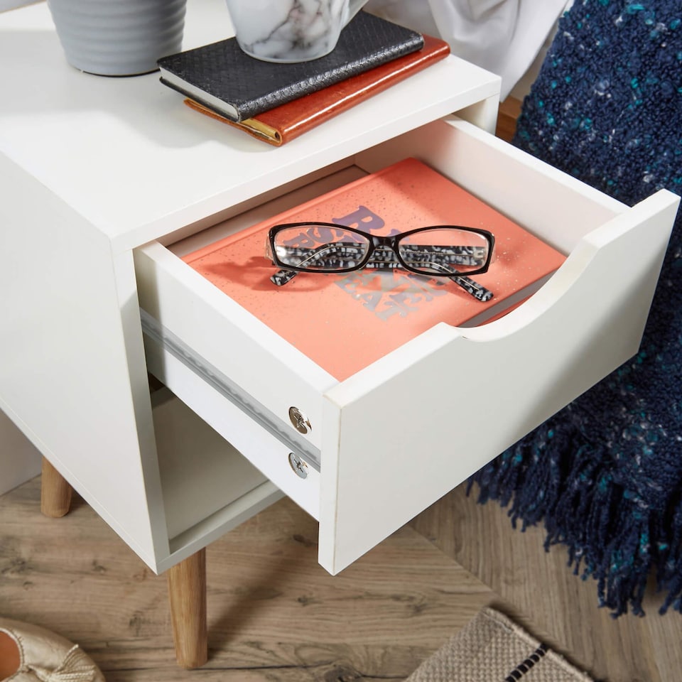 image 1 of Bedside Table Nightstand Compact Design 2 Drawers