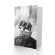 image 2 of Elephant in Bathtub on a Hill Black White Surreal Birthday Greeting Card