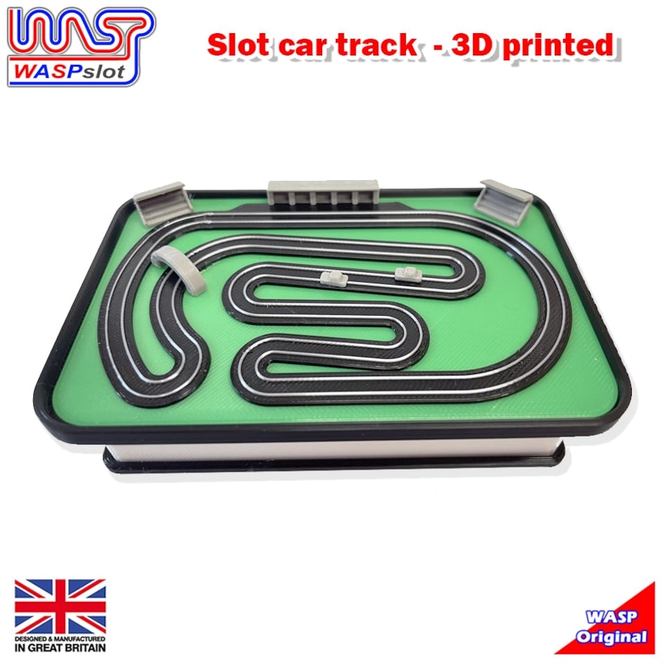 image 1 of Slot Car Trackside Scenery Slot Car Track Black 1:32 Scale Wasp